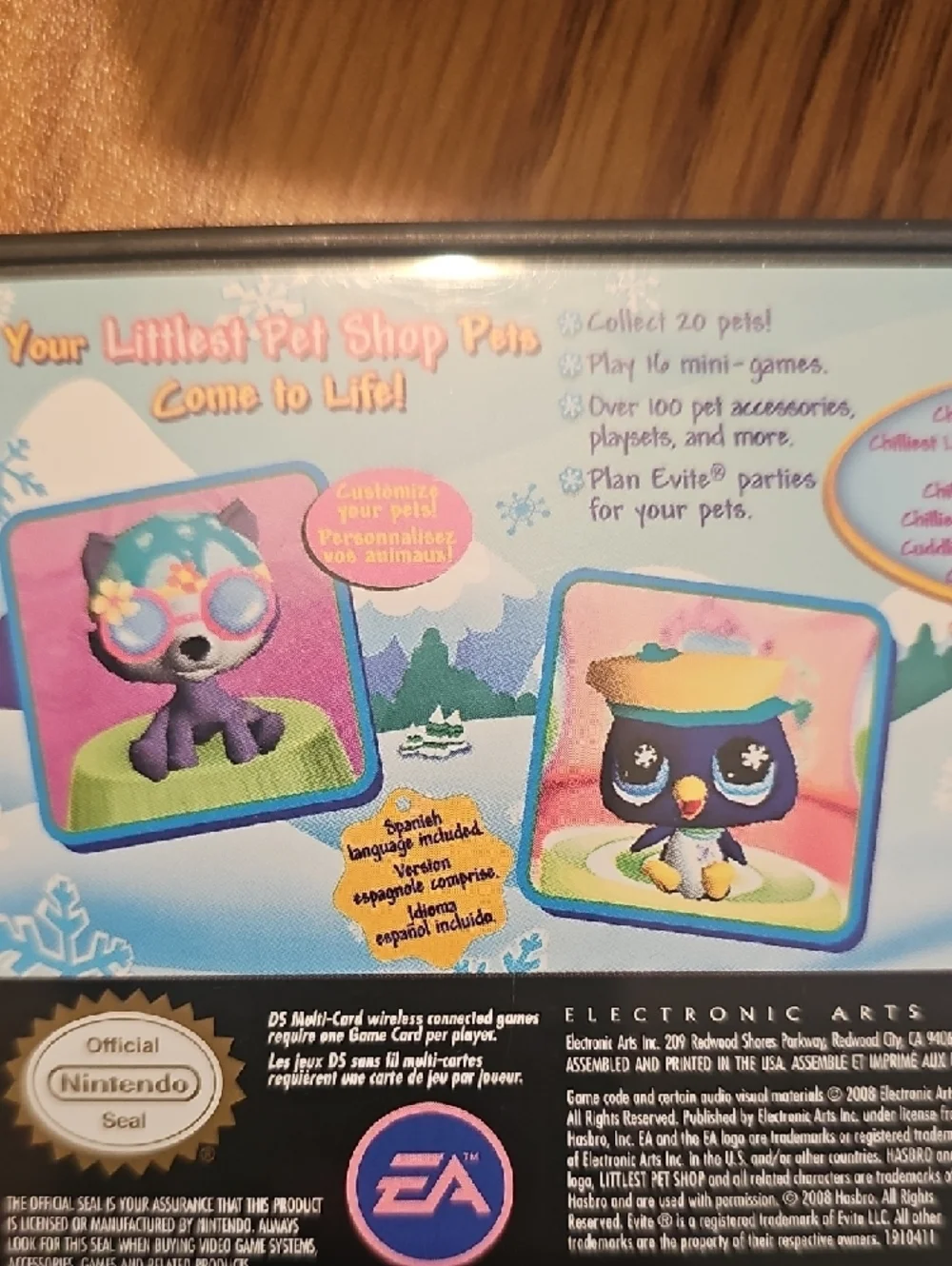 Nintendo DS Littlest Pet Shop Winter Hiver Pet Adventure
